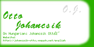 otto johancsik business card